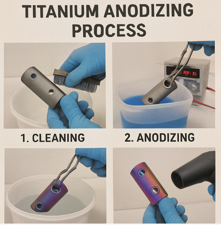 Titanium anodizing process