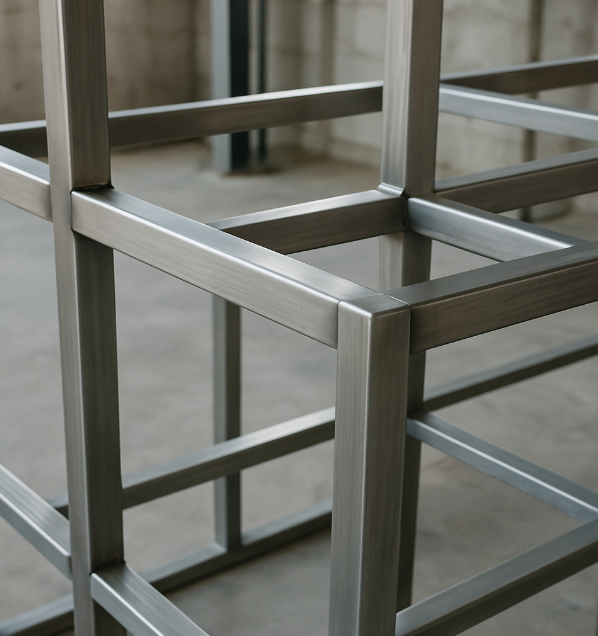 Titanium square tubing in construction