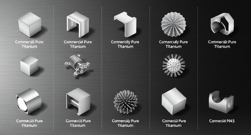 Illustration of various titanium tube grades and their applications