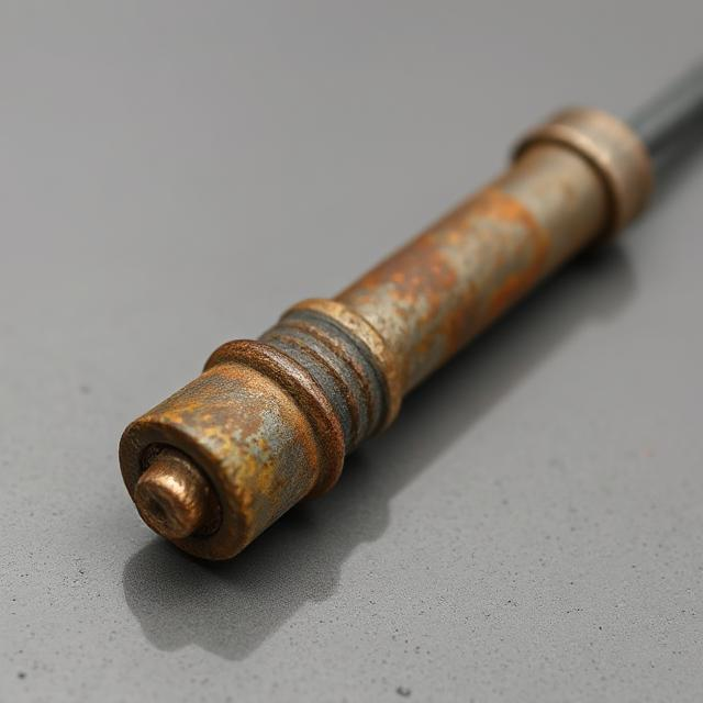 Anode rod with visible corrosion and wear