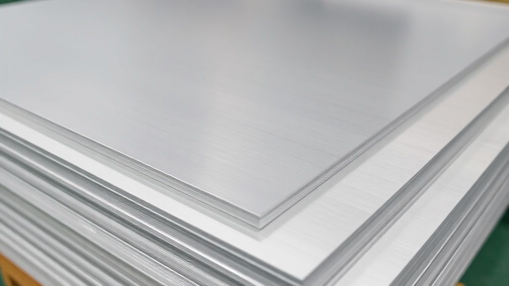 A stack of lightweight aluminum sheets, demonstrating their matte silver finish and the material's low density, making it suitable for diverse manufacturing applications.