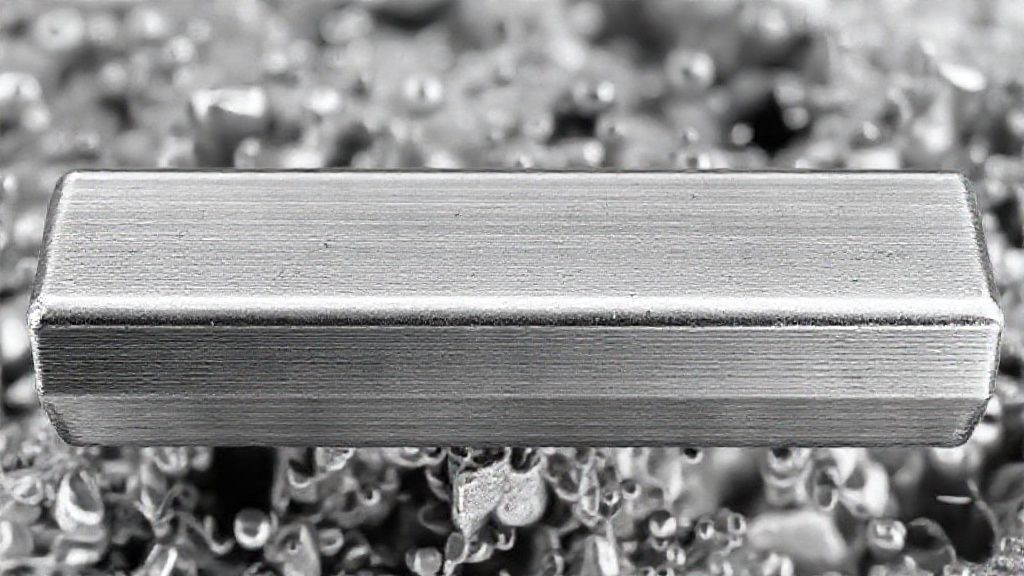 Microscopic view of titanium bar microstructure