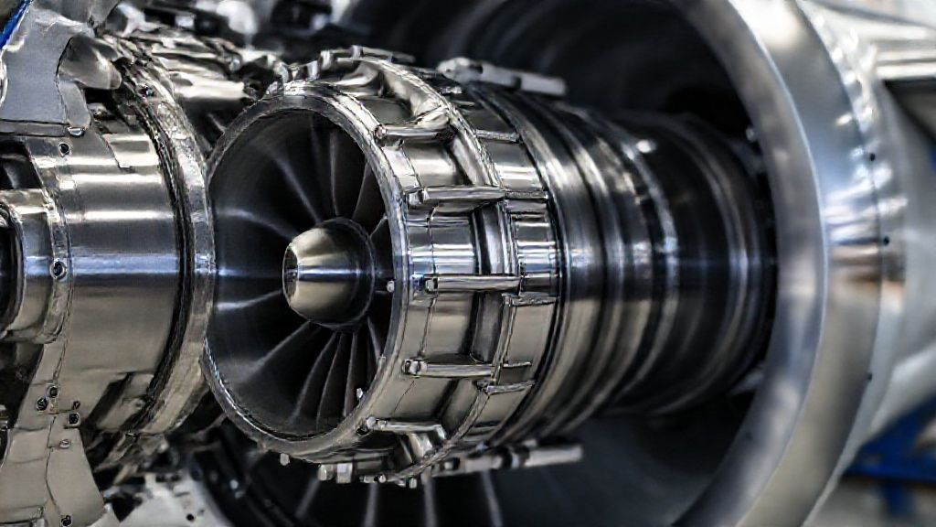 Precision-machined titanium aerospace engine component