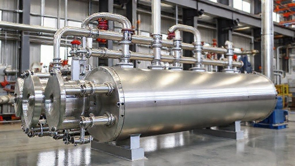 Titanium heat exchanger in a modern chemical processing plant