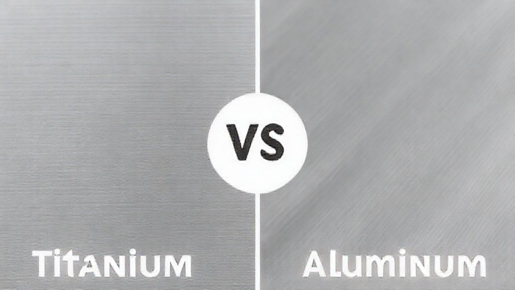 Comparative chart showing properties of titanium, stainless steel, and aluminum
