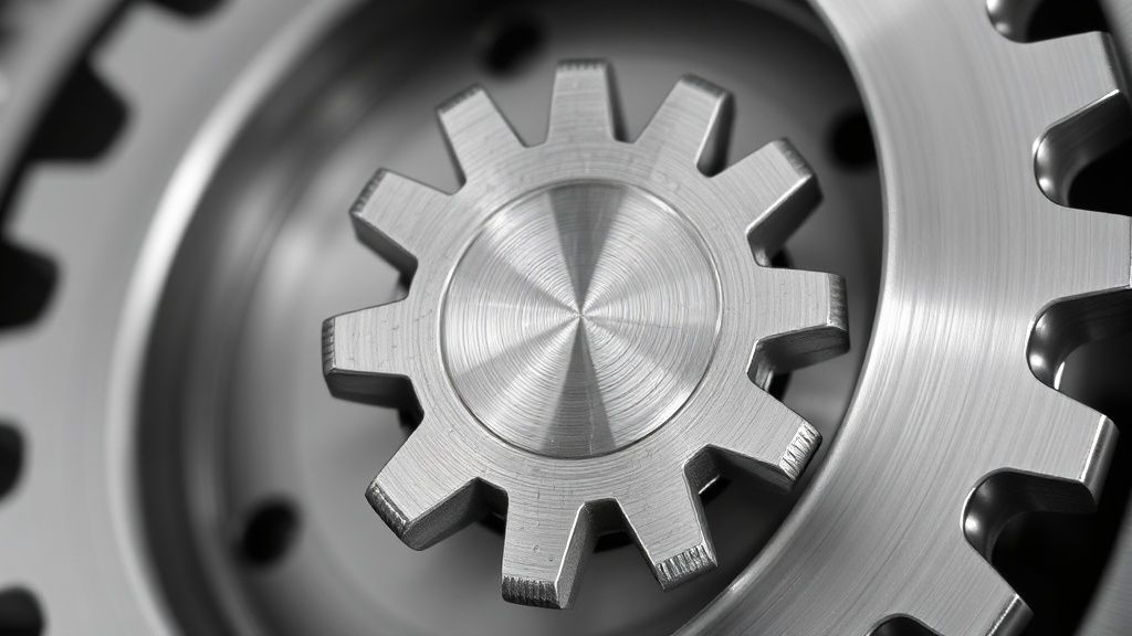 Close-up of a high-strength titanium alloy gear part