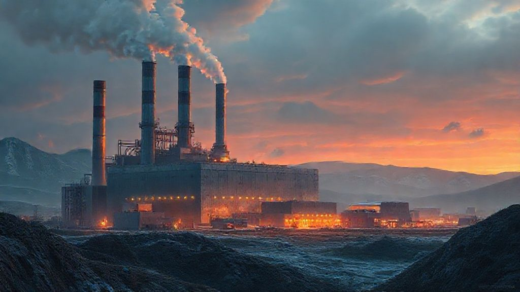 Large titanium ingot being processed in a factory