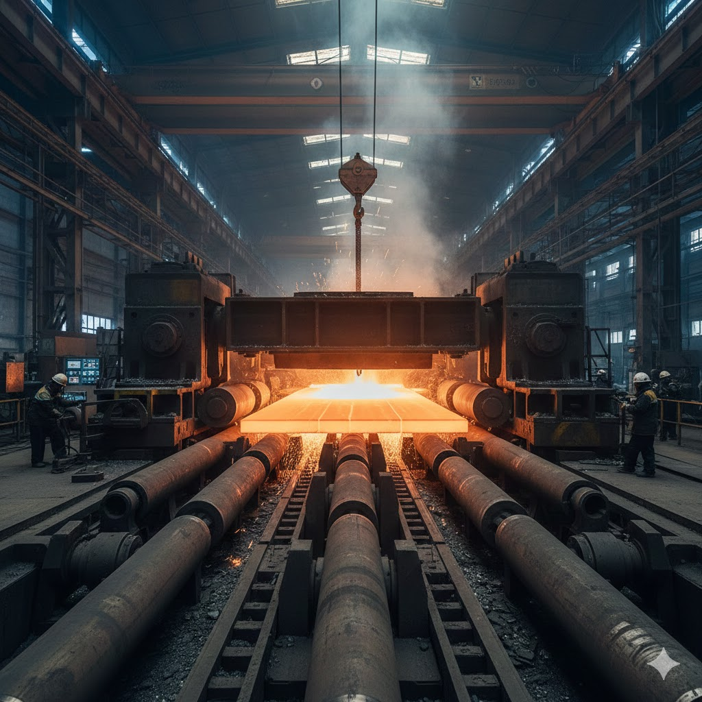 Industrial titanium plate production