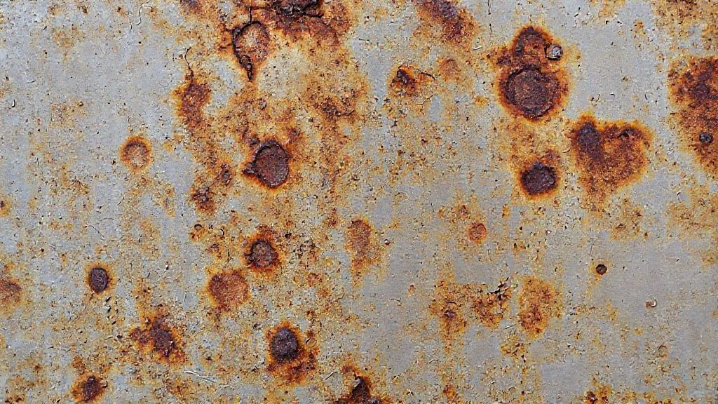 Corrosion on metal surface in acidic environment