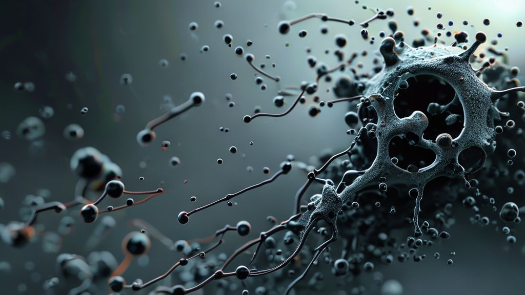 Degraded titanium anode showing coating wear