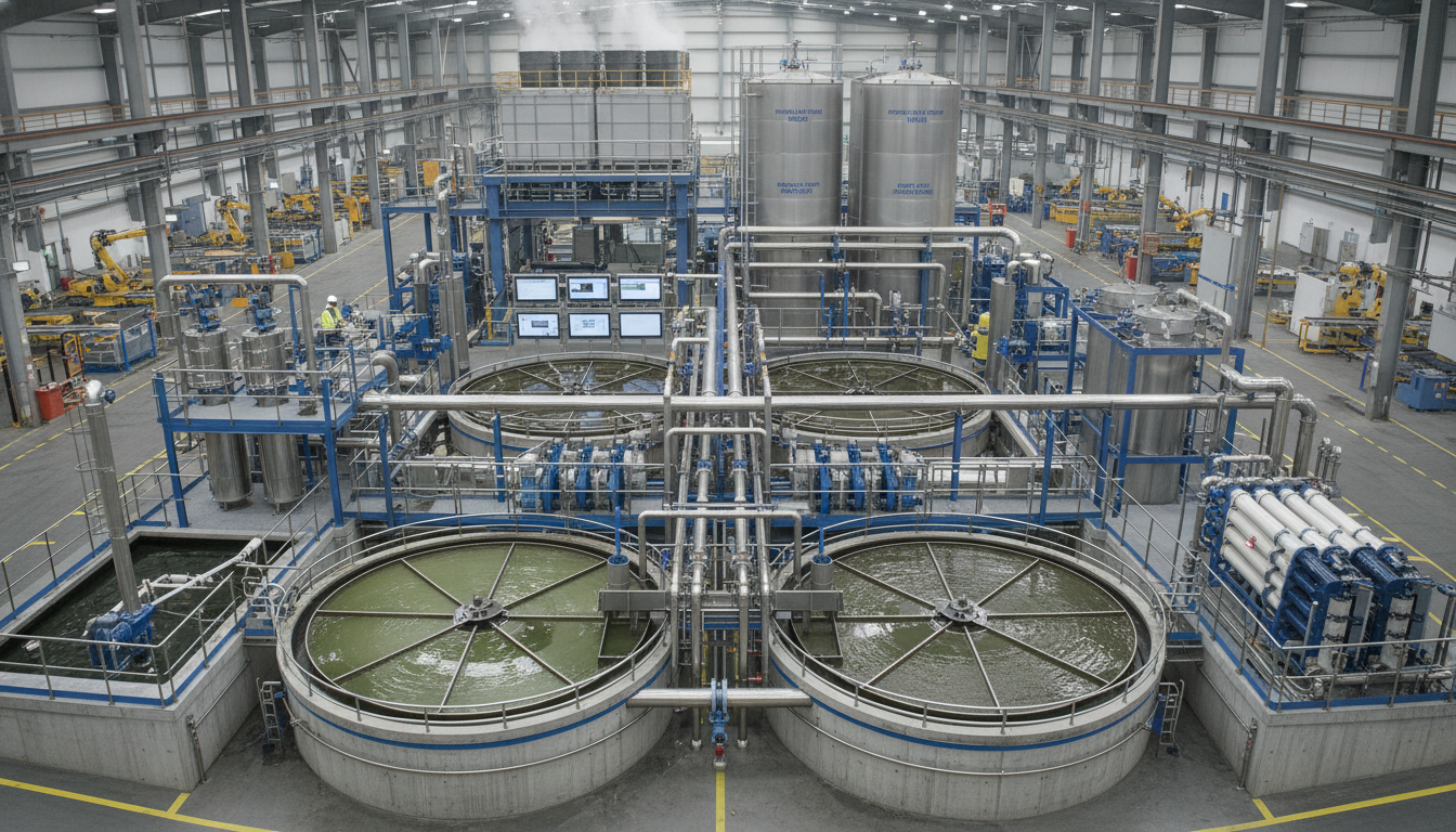 Industrial closed-loop water recycling system for manufacturing