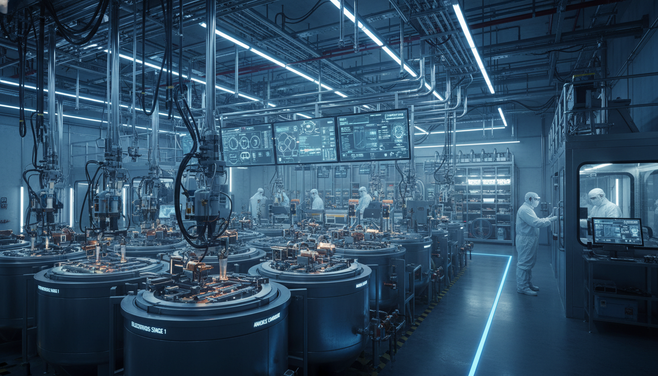 Advanced equipment in a precision titanium anodizing facility