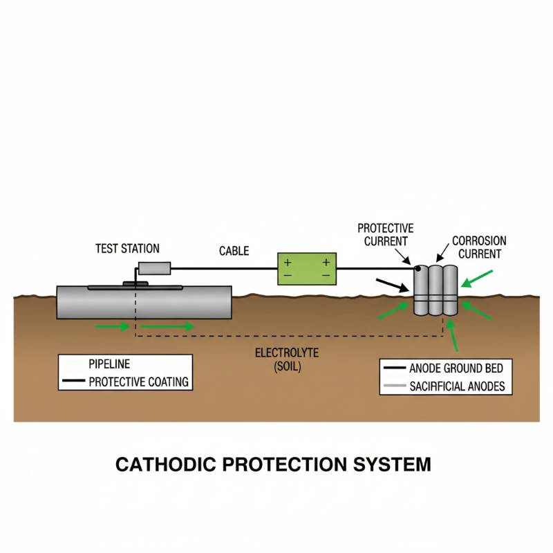Cathodic protection system diagram