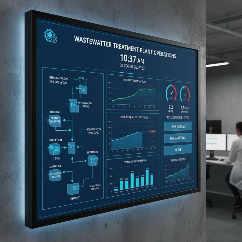 Wastewater treatment plant data dashboard