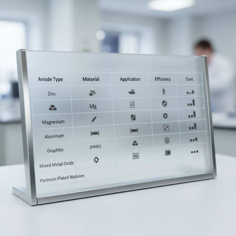 Anode comparison table