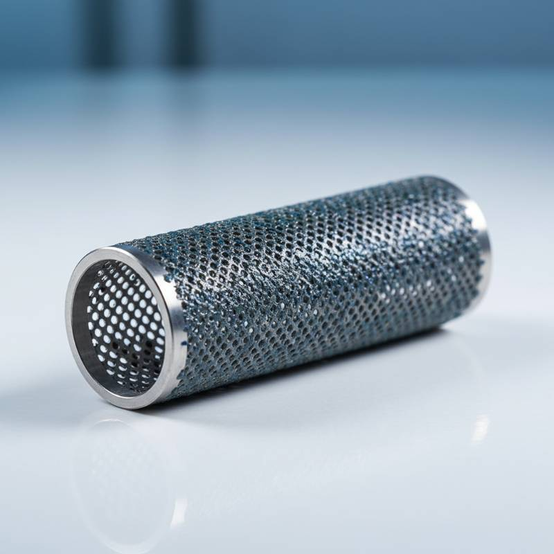 MMO coated titanium anode close-up MMO coated titanium anode close-up