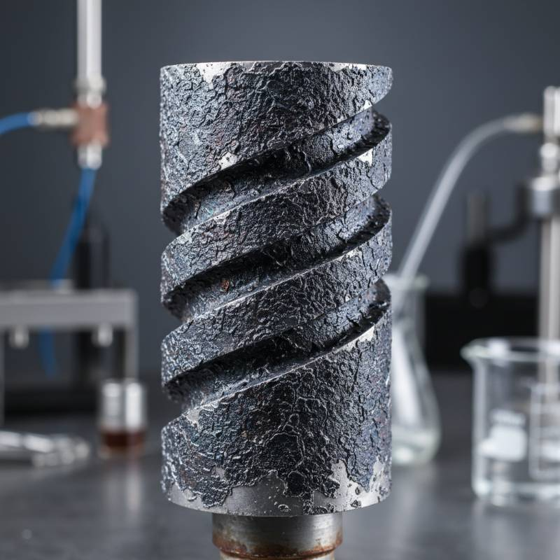 Industrial titanium anode close up showing coating texture