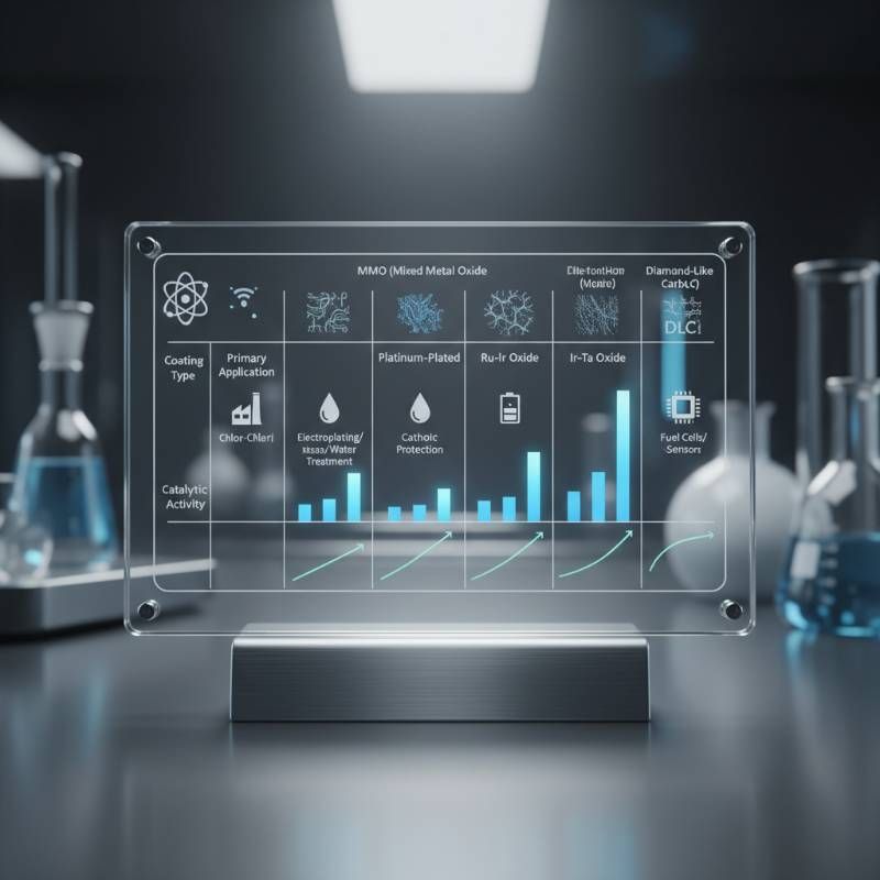 Comparison chart of different titanium anode coatings