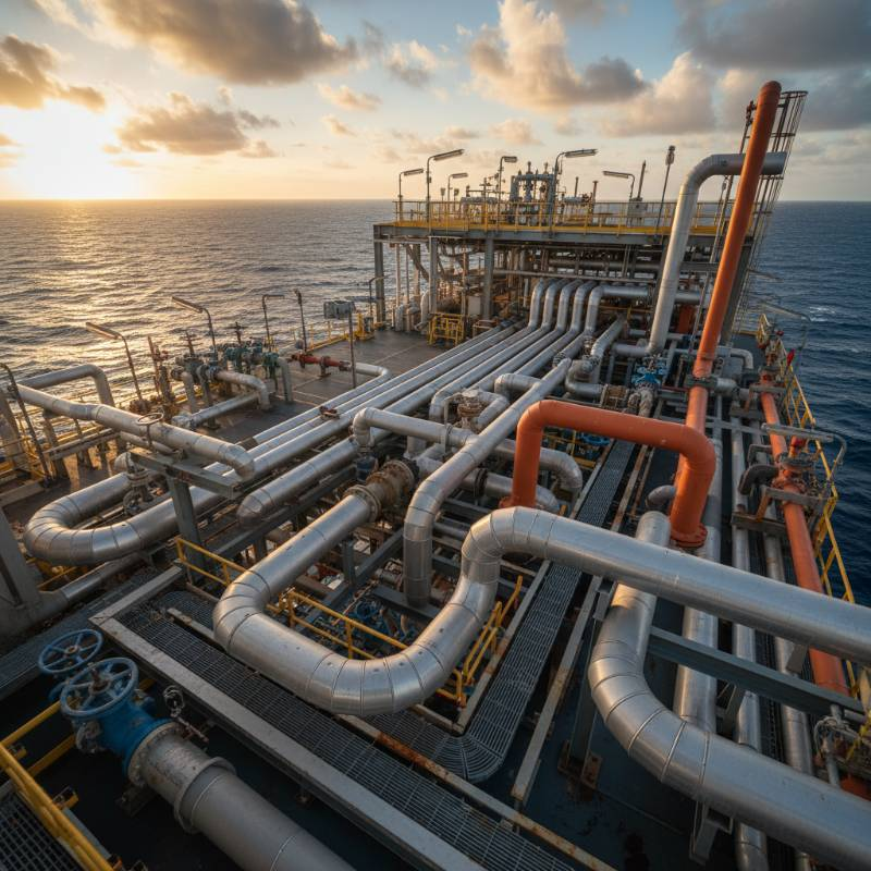 Offshore oil rig piping system Offshore oil rig piping system