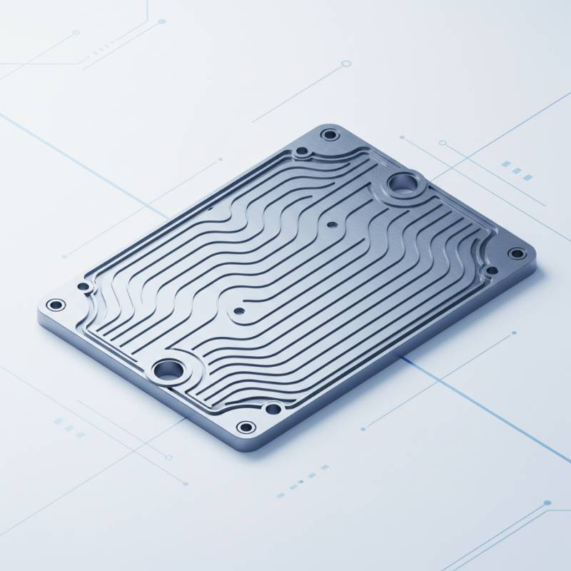 Technical diagram of a titanium bipolar plate for 800V EV battery stack