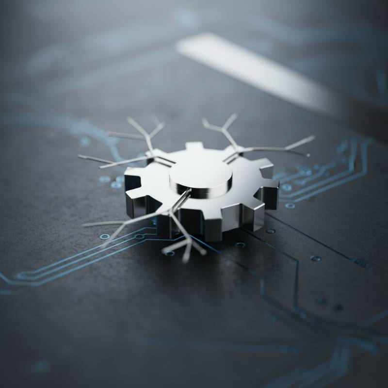 Microscopic neuro-implant component made of polished titanium