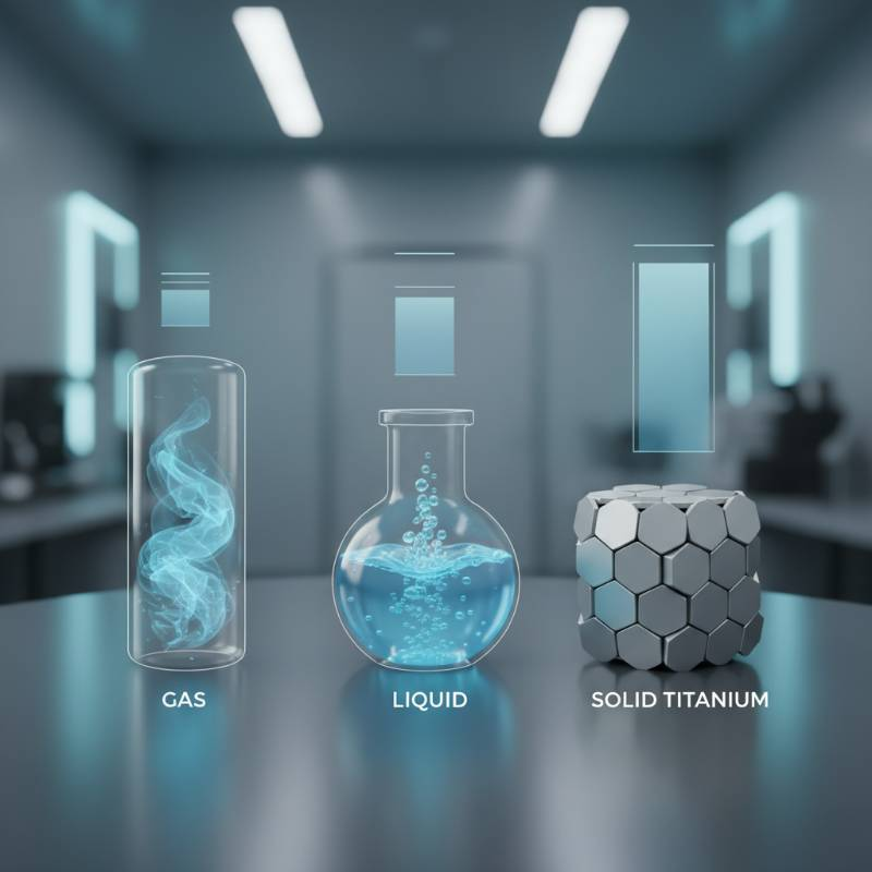Diagram comparing hydrogen storage density of gas liquid and solid titanium