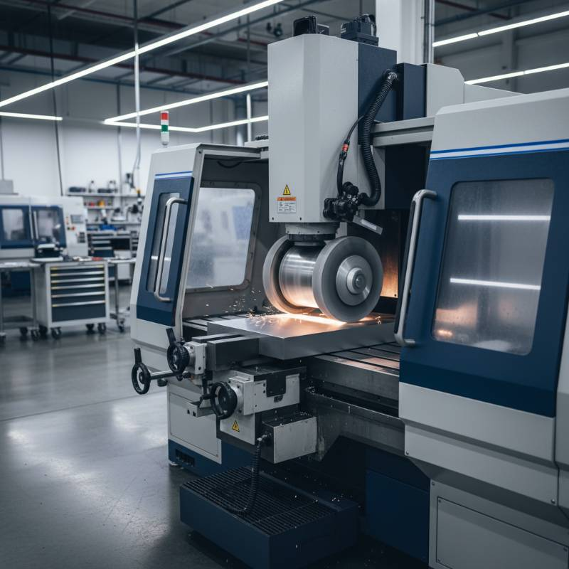 Precision grinding machine for titanium plates