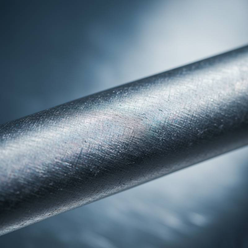 Close up of Grade 5 titanium rod texture