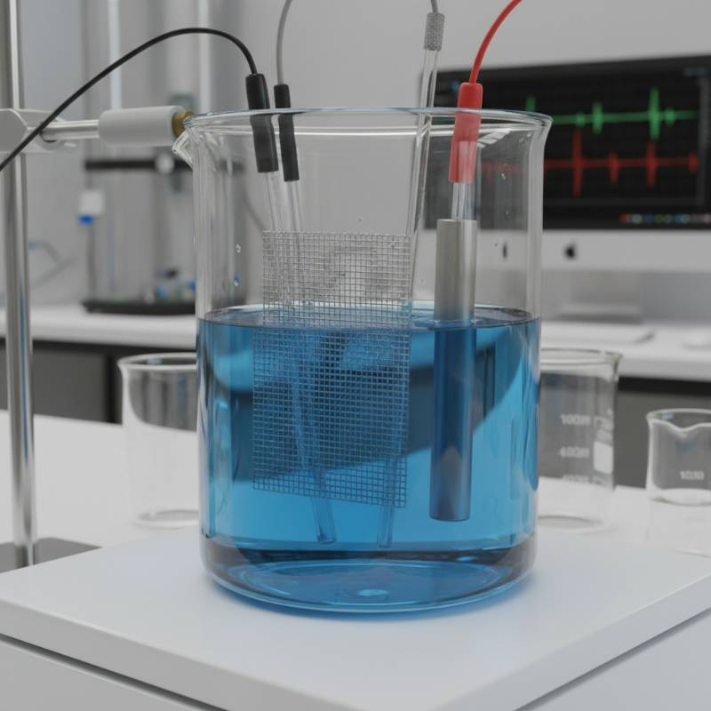 Electrochemical cell with titanium mesh electrode