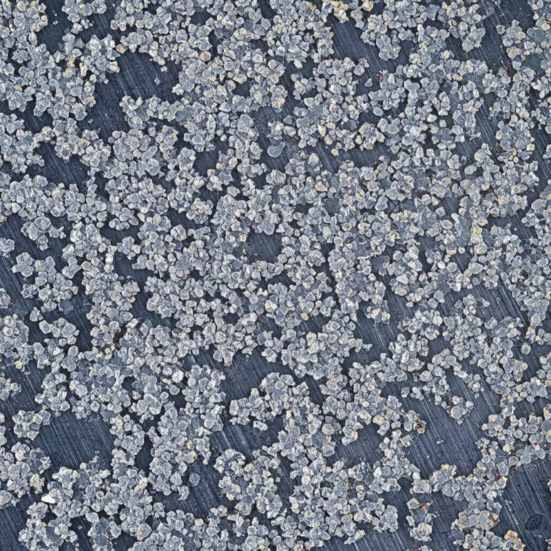 Microscopic view of platinum coating on titanium foil