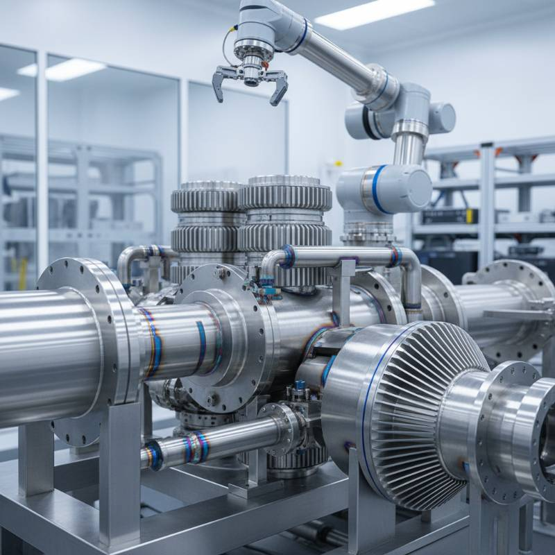 High-tech particle accelerator titanium components