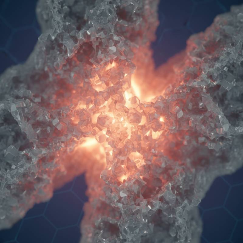 Microscopic view of nitinol heat activation phase change