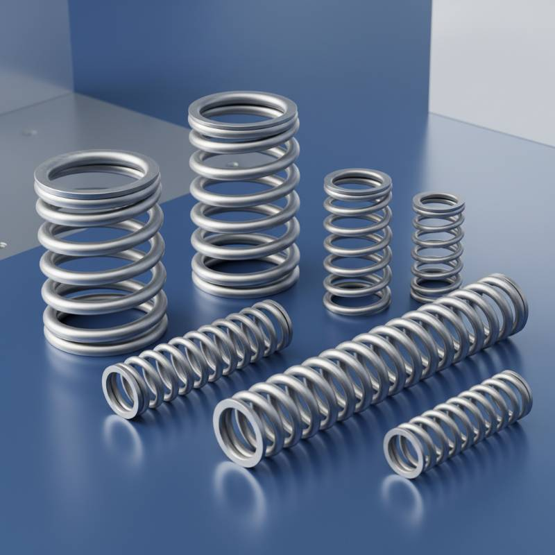 Close-up of high-precision aerospace springs made from titanium wire