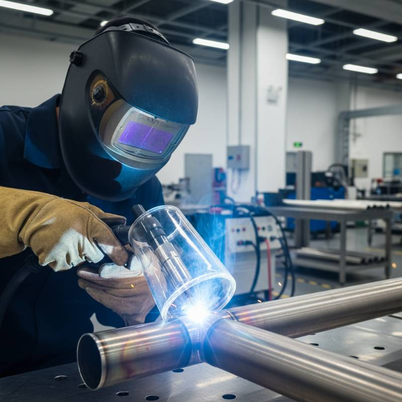 Specialized titanium welding with argon gas shielding