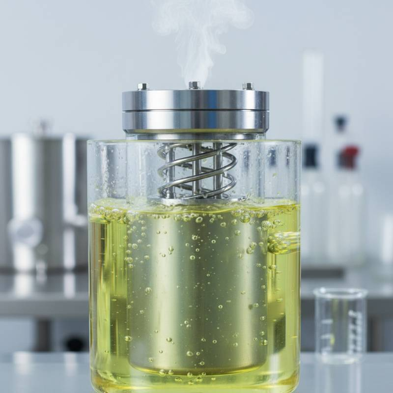 Chemical reactor made of titanium showing corrosion resistance in acid