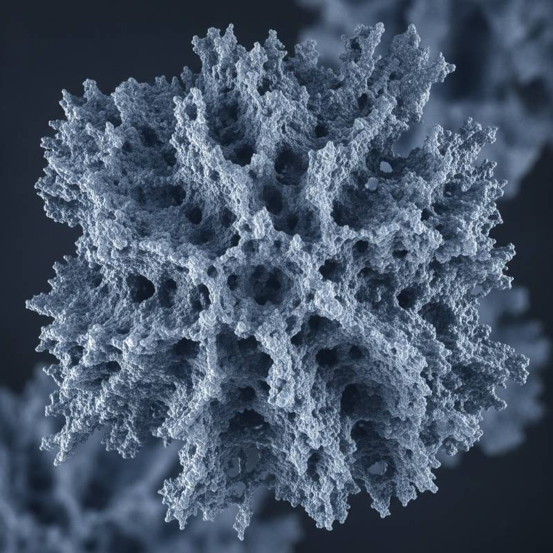 Microscopic view of titanium oxide layer structure
