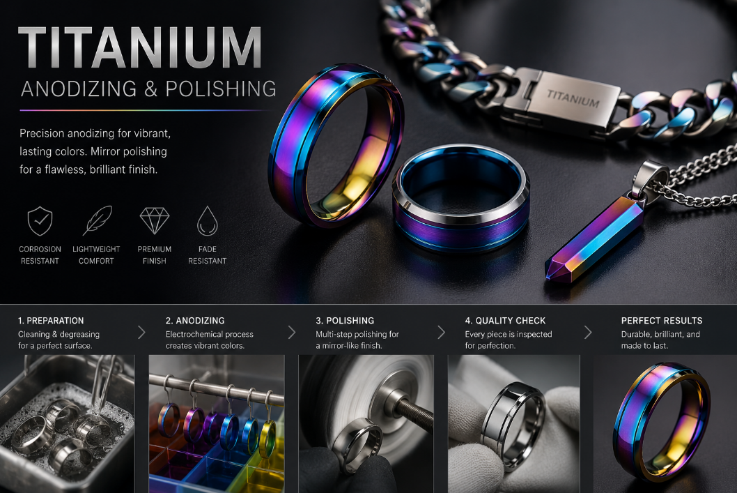 Titanium Jewelry Anodizing & Polishing: B2B Guide