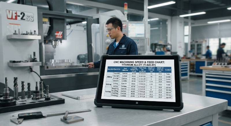 CNC Machining Speed and Feed Chart for Titanium