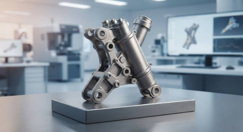 3D Model of Titanium Landing Gear Component