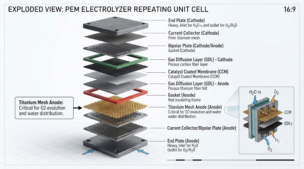 MMO Titanium Mesh Anodes for PEM Electrolyzers | CTF