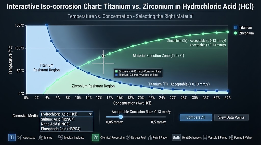 Interactive Iso-corrosion Chart Titanium vs Zirconium