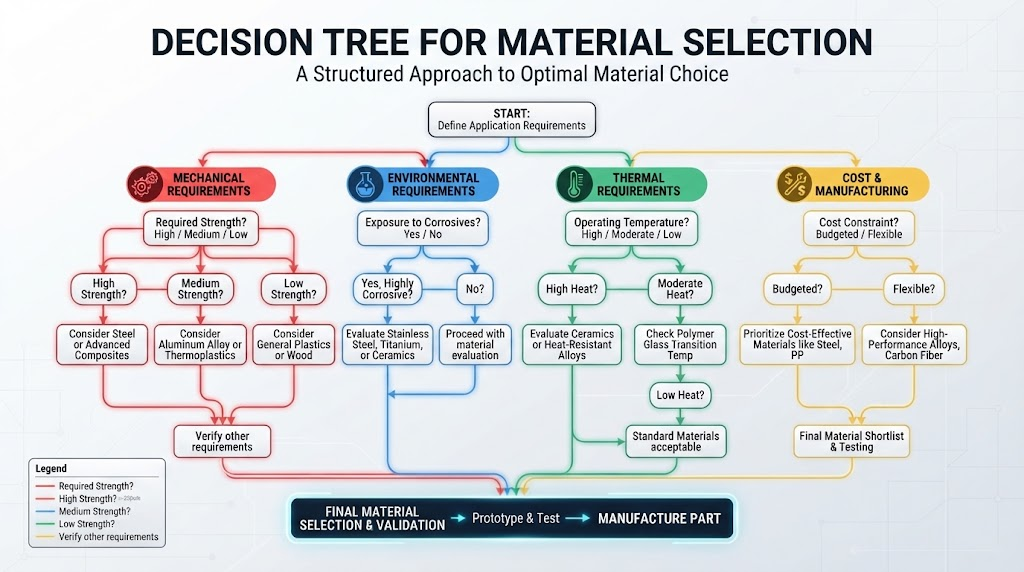 Decision Tree Flowchart for Material Selection