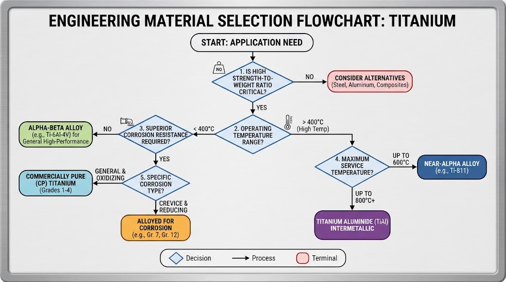 Engineering Material Selection Flowchart Titanium