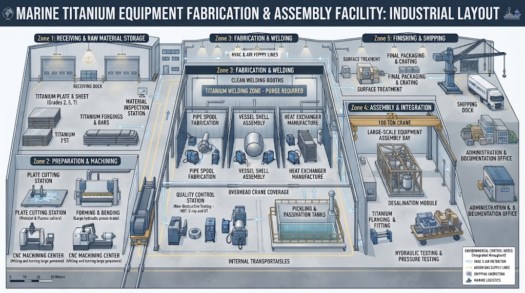Marine titanium equipment industrial layout Marine titanium equipment industrial layout