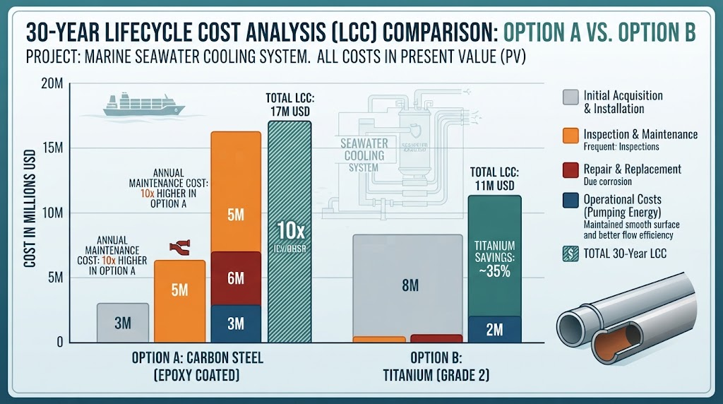 30-Year Lifecycle Cost Analysis LCC Comparison Bar Chart 30-Year Lifecycle Cost Analysis LCC Comparison Bar Chart