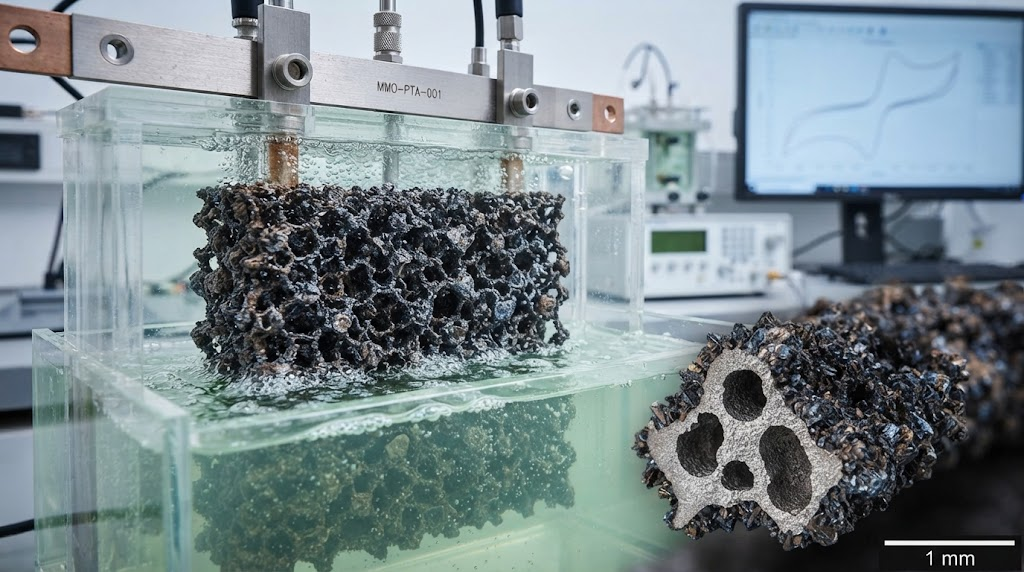 MMO coated porous titanium anode