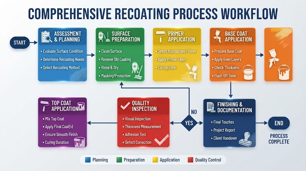 Recoating process flowchart