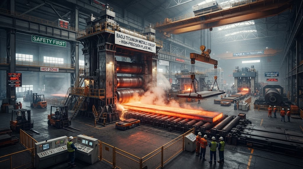 Titanium plate manufacturing mill