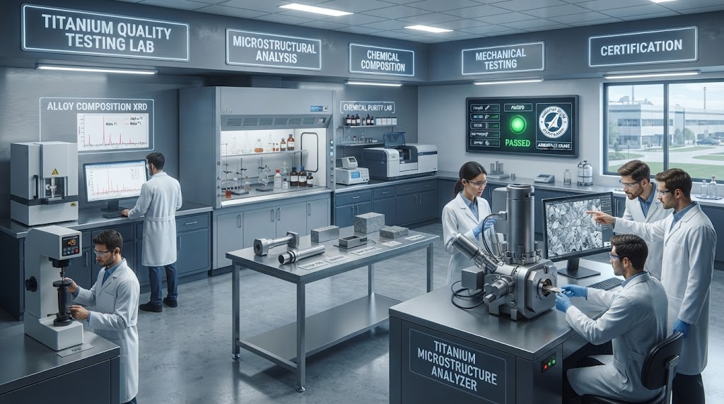 Titanium quality testing laboratory