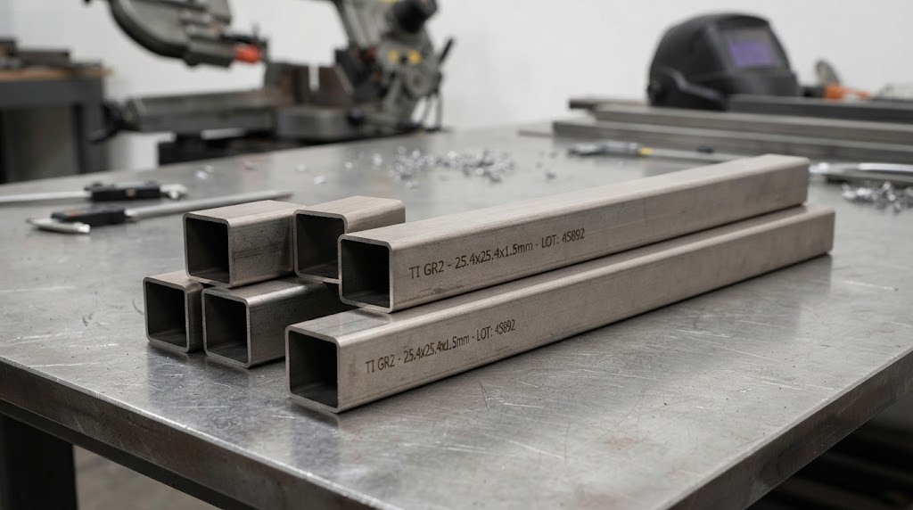 Titanium square tubing
